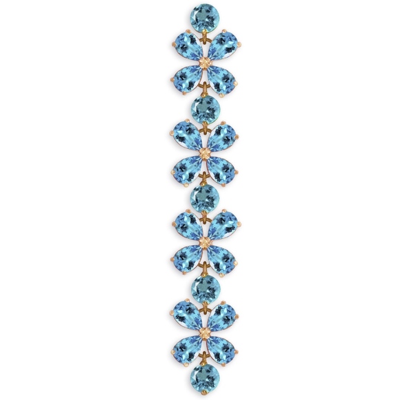 Galaxy Gold Products Jewelry - 14K. SOLID GOLD BRACELETS WITH NATURAL BLUE TOPAZ